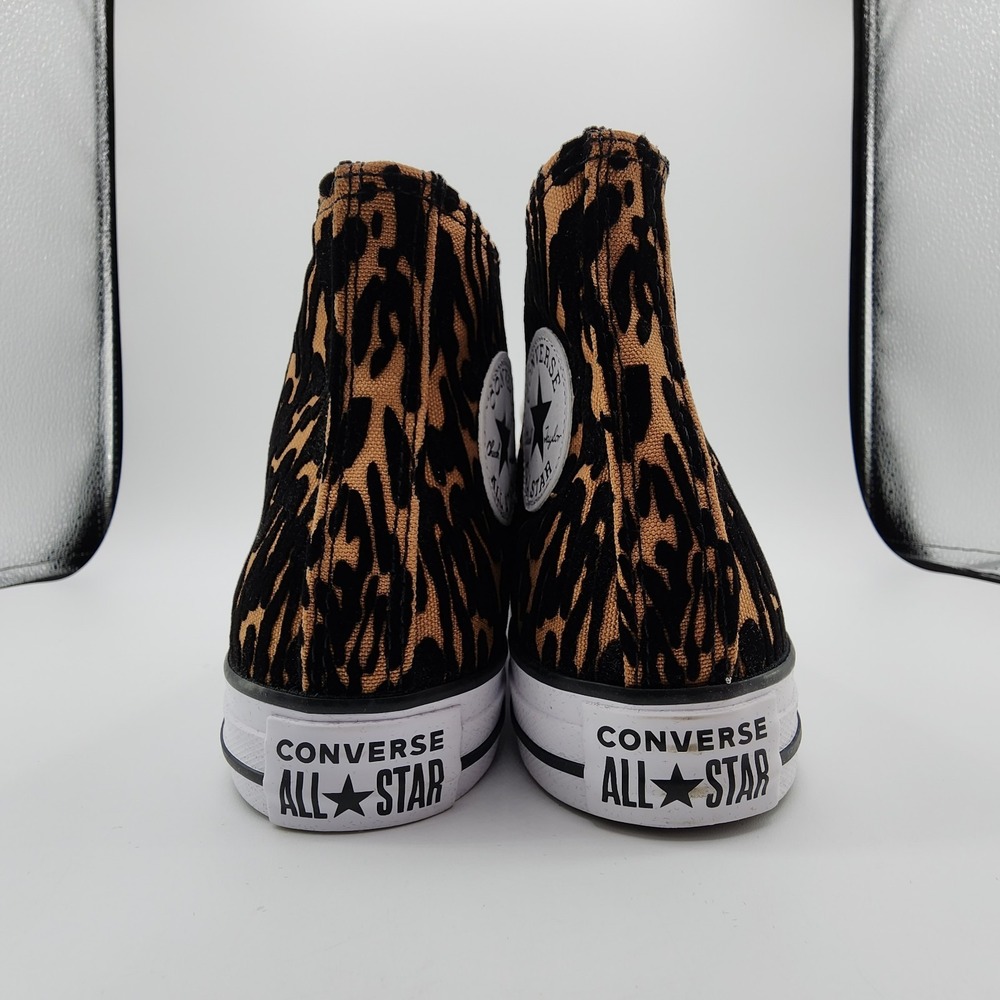 Converse Chuck Taylor All Star Sneakers Womens 7 Animal Print Velvet Burnout NEW - Picture 6 of 11